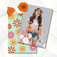 Hippie Flower Power Photo 70s 60s Birthday Party