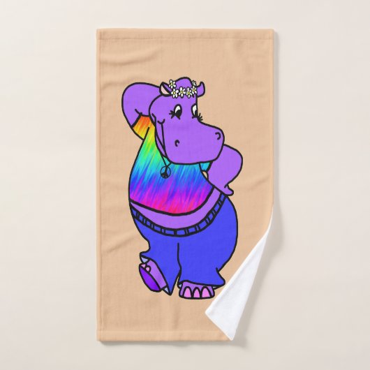 Hippie-Flusspferd Badhandtuch Set (Handtuch)