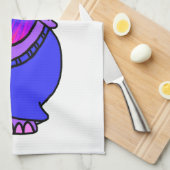 Hippie-Flusspferd Küchentuch (Viertel Falte)