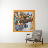 HIPPIE FOCUS ON THE GOOD POSTER WANDTEPPICH (Beispiel (Horizontal))