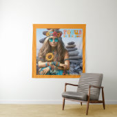 HIPPIE FOCUS ON THE GOOD POSTER WANDTEPPICH (Beispiel)