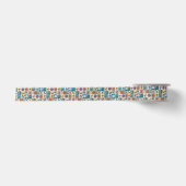 Hippie Folk Art Floral Patchwork mit Vögeln Satinband (Vorderseite)