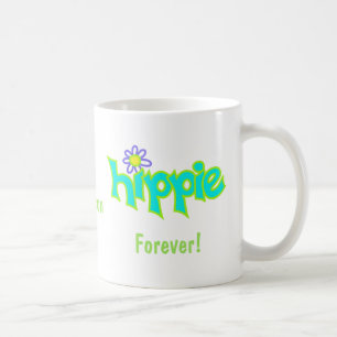 Hippie Forever Türkis Art Name Personalisiert Kaffeetasse