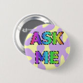 Hippie fragen mir Knopf Button (Vorne & Hinten)