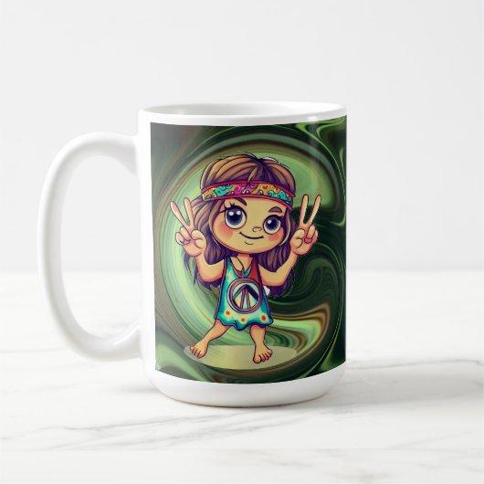 Hippie-Frieden Kaffeetasse (Links)