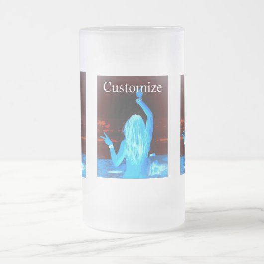 Hippie-Friedensfrau Mattglas Bierglas (Mittel)
