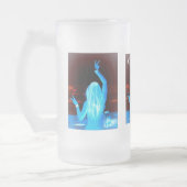 Hippie-Friedensfrau Mattglas Bierglas (Links)