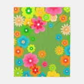 Hippie-FriedensRetro buntes Boho Chic Fleecedecke (Vorderseite)