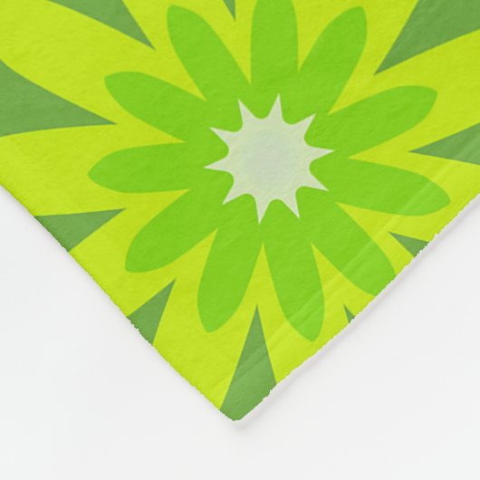 Hippie-FriedensRetro buntes Boho Chic Fleecedecke (Ecke)