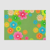 Hippie-FriedensRetro buntes Boho Chic Seidenpapier (Vorderseite)