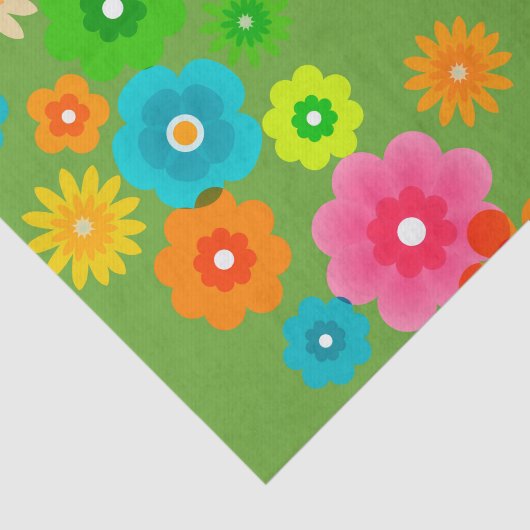 Hippie-FriedensRetro buntes Boho Chic Seidenpapier (Ausschnitt)