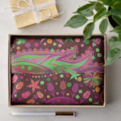 Hippie-FriedensRetro Hand buntes Boho Seidenpapier (Geschenk)