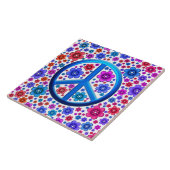 Hippie-Friedenszeichen Fliese (Seite)