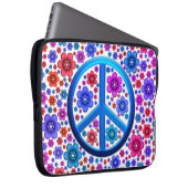 Hippie-Friedenszeichen Laptopschutzhülle (Vorne Rechts)