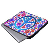 Hippie-Friedenszeichen Laptopschutzhülle (Vorne Knopf)