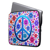 Hippie-Friedenszeichen Laptopschutzhülle (Vorderseite Links)