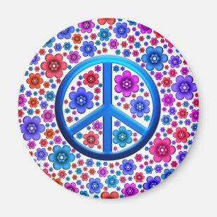 Hippie-Friedenszeichen Magnet