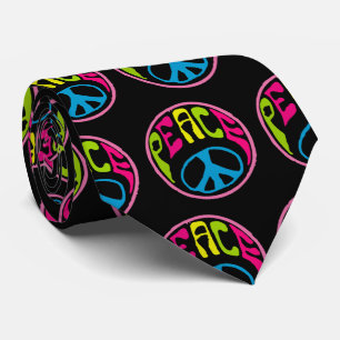 Hippie-Friedenszeichen, Symbole Krawatte