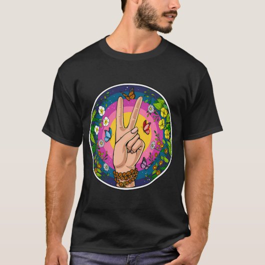 Hippie-Friedenszeichen T-Shirt (Vorderseite)