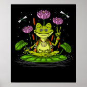 Hippie Frog Meditation Poster (Vorne)