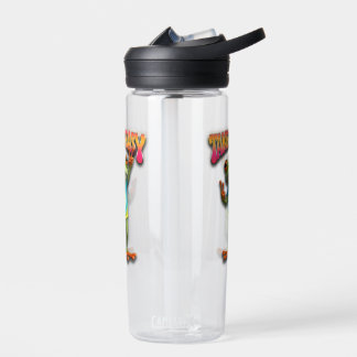 Hippie-Frosch Nimm's leicht Lustige Farben Trinkflasche