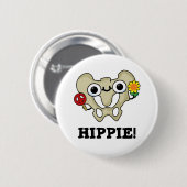 Hippie Funny Angesagt Bone Pub Button (Vorne & Hinten)
