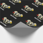 Hippie Funny Angesagt Bone Pun Dark BG Geschenkpapier (Ecke)