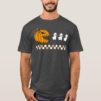 Hippie Funny Halloween Pumpkin Eating Ghost Men Wo T-Shirt