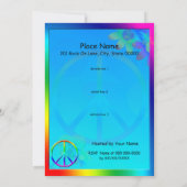 Hippie Geburtstag individuelle Einladung (Rückseite)