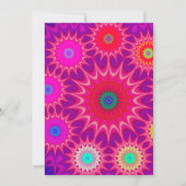 Hippie-Geburtstagskarte Einladung (Rückseite)