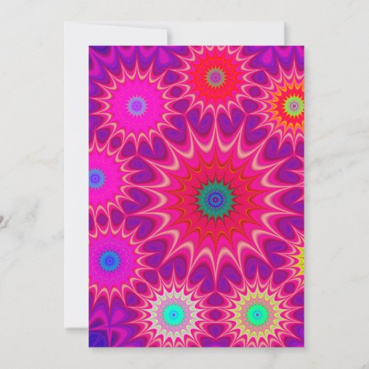 Hippie-Geburtstagskarte Einladung (Rückseite)