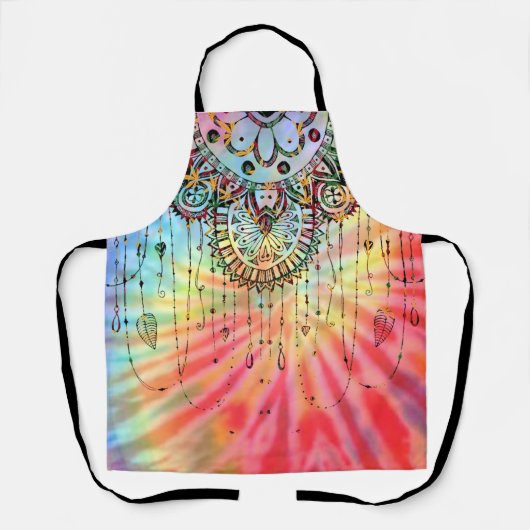 Hippie-Gefärbte Krawatte Schürze (Vorderseite)