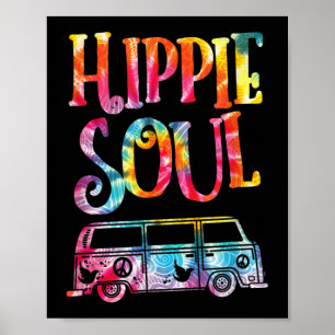 Hippie Gefärbte Krawatte Van Hippie Soul Poster