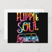 Hippie Gefärbte Krawatte Van Hippie Soul Postkarte (Vorne/Hinten)