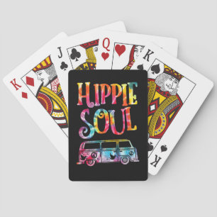 Hippie Gefärbte Krawatte Van Hippie Soul Spielkarten