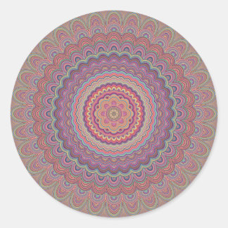 Hippie geometrische Mandala Runder Aufkleber