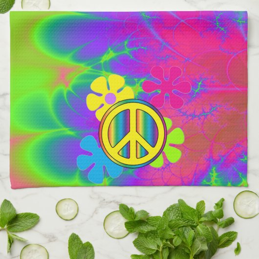 Hippie Geschirrtuch (Gefaltet)