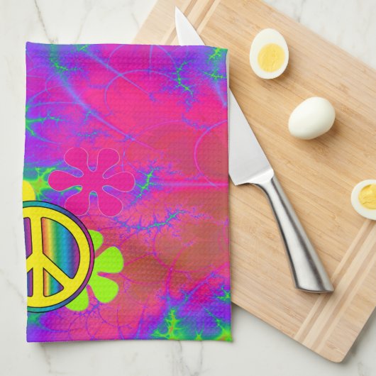 Hippie Geschirrtuch (Viertel Falte)