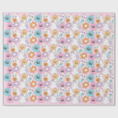 Hippie Ghost Pink Halloween Geschenkpapier (Flach)