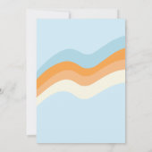 HIPPIE Ghost retro Halloween Spooky Vibes Blue Einladung (Rückseite)