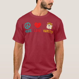 Hippie Gift Animal Lover Peace Sign Hamster T-Shirt