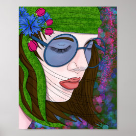 Hippie Girl Lifestyle Poster