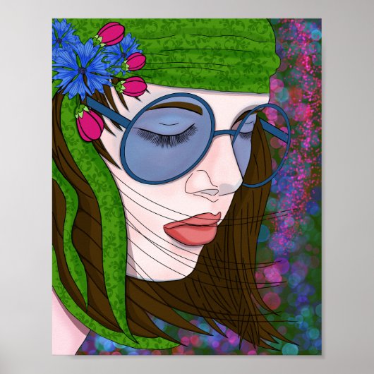 Hippie Girl Lifestyle Poster (Vorne)