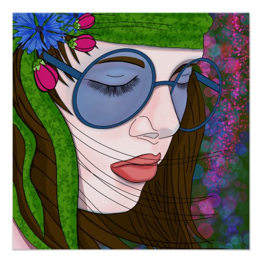 Hippie Girl Lifestyle Poster (Vorderseite)