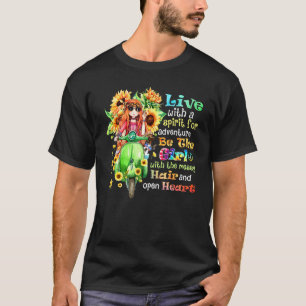Hippie Girl Live mit Geist zum Abenteuer Hippi T-Shirt