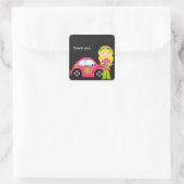 Hippie Girl mit Ho Pink Buggy Sticker (Tasche)