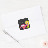 Hippie Girl mit Ho Pink Buggy Sticker (Umschlag)