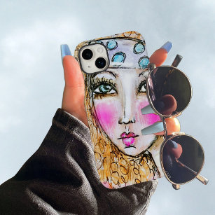 Hippie Girl Watercolor Kunstvoll wandern im Valle  Case-Mate iPhone Hülle
