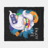 Hippie Gnome: Genießen Sie das Leben Fleecedecke (Vorderseite (Horizontal))