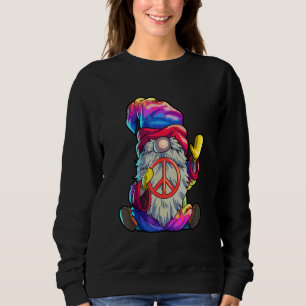 Hippie-Gnome  Männer Frauen Tie Dye Grafik Frieden Sweatshirt